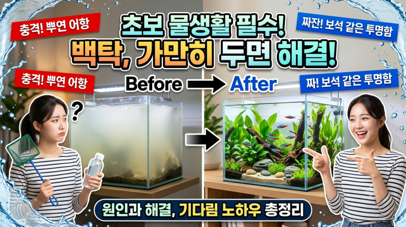 어항 초기 백탁 원인과 완벽 해결법: 기다림이 정답인 이유