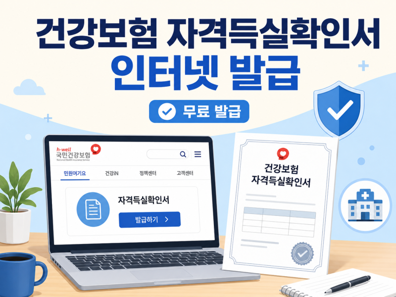 건강보험 자격득실확인서 인터넷 발급 방법｜무료 발급·팩스 보내기까지