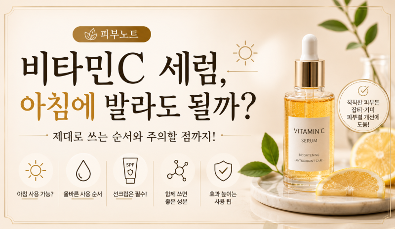 비타민C 세럼 아침에 발라도 될까? 제대로 쓰는 순서