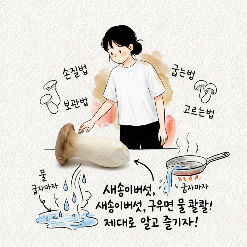 새송이버섯 손질법과 굽는법 지나 보관법 요리 고르는법
