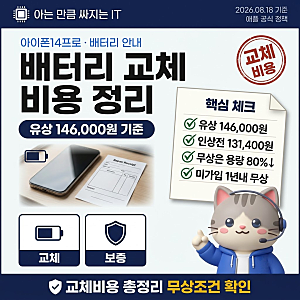 아이폰14프로배터리교체비용 146,000원 무상 조건과 80% 기준 정리