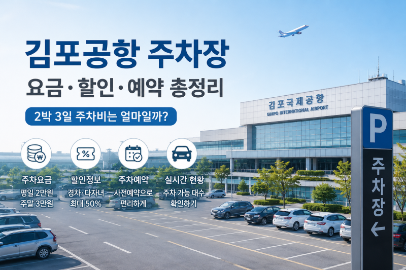 김포공항 주차장 3일이면 얼마? 주말 포함하면 금액이 달라집니다