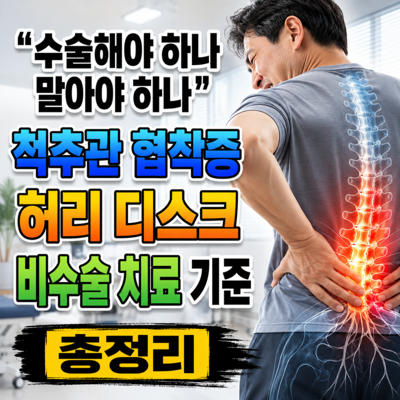 “수술해야 하나 말아야 하나” 척추관 협착증 허리 디스크 비수술 치료 기준