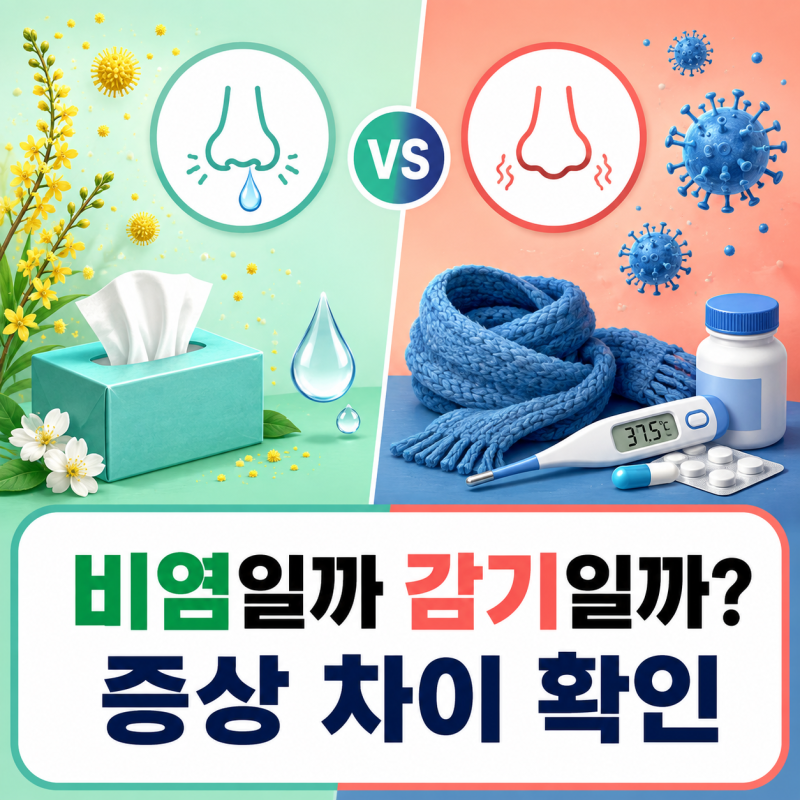 환절기 비염과 감기는 어떻게 다를까? 증상으로 구분하는 방법