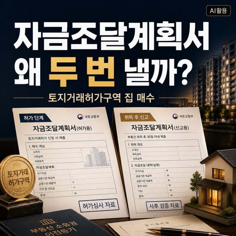 토지거래허가구역 자금조달계획서┃집 살 때 두 번 내는 이유와 제출 순서