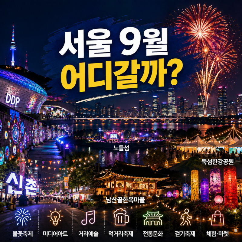 서울 9월 어디 갈까? 불꽃·빛축제 포함 BEST10
