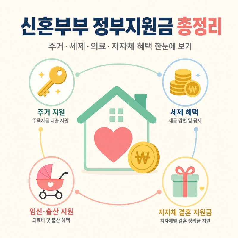 혼인신고 후 꼭 챙겨야 할 신혼부부 정부지원 혜택 & 보조금 종류 완벽 가이드