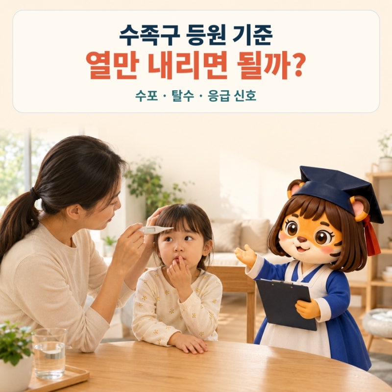 아이 수족구병｜등원·등교 기준과 탈수·응급실 신호