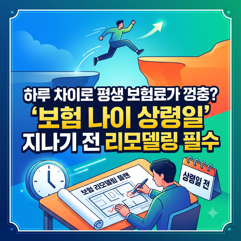 하루 차이로 평생 보험료가 껑충? 보험 나이 상령일 지나기 전 리모델링 필수