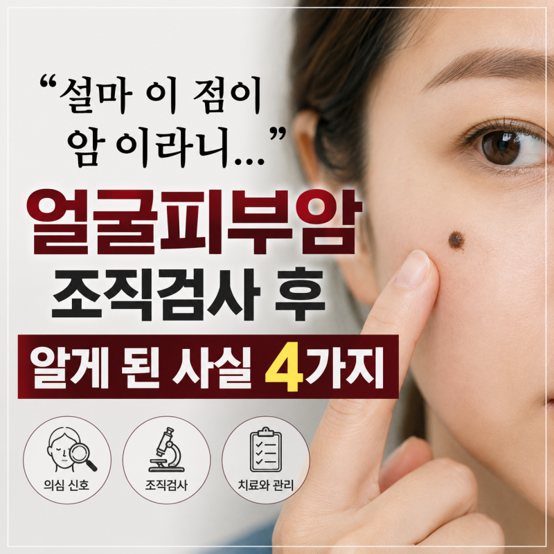 "설마 이 점이 암이라니..." 얼굴피부암 조직검사 후 알게 된 사실 4가지