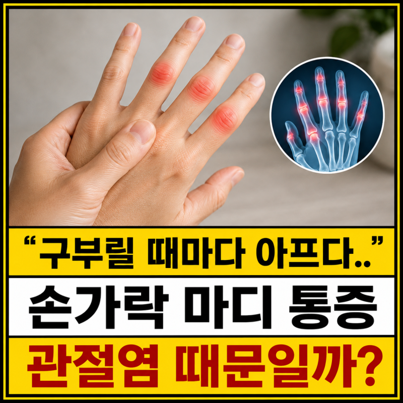 손가락 마디 통증 구부릴 때마다 아픈 이유와 관리법