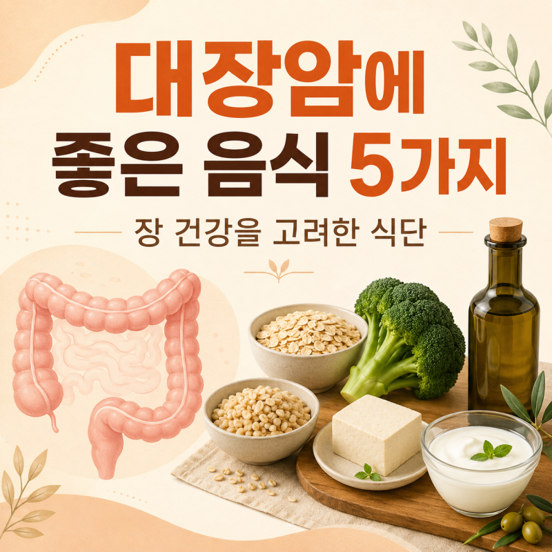 대장암에 좋은 음식 5가지, 장 건강을 고려한 식단