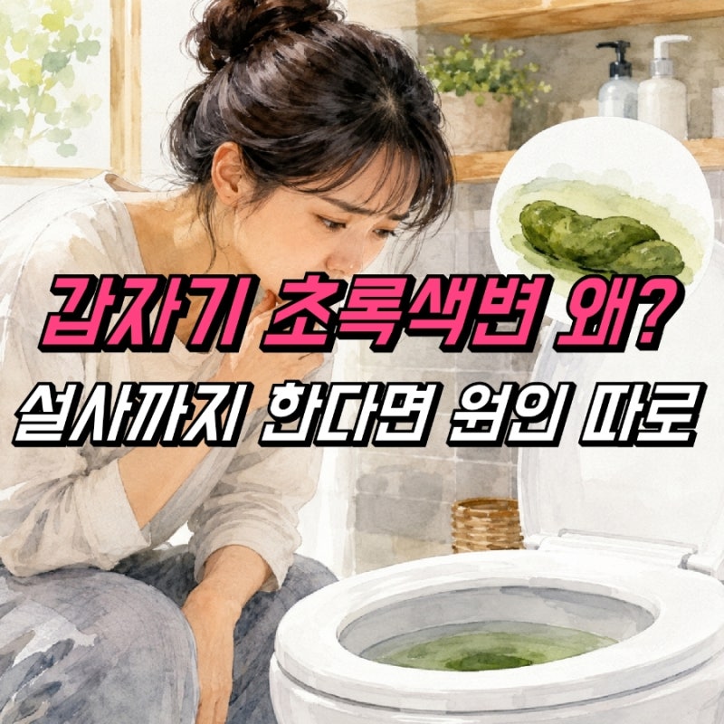 초록색변 설사 원인, 갑자기 녹색변 나온다면