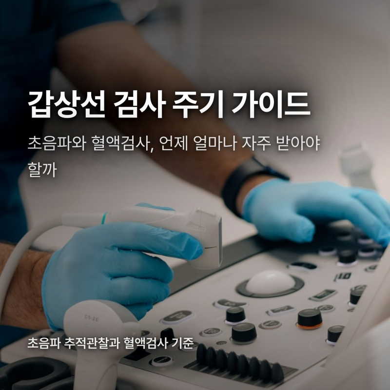 갑상선 검사 주기, 초음파와 혈액검사 언제 얼마나 자주 받아야 할까