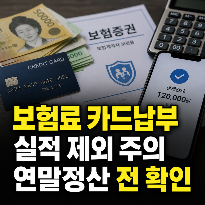 보험료 카드납부 가능 여부와 실적 제외·연말정산 총정리