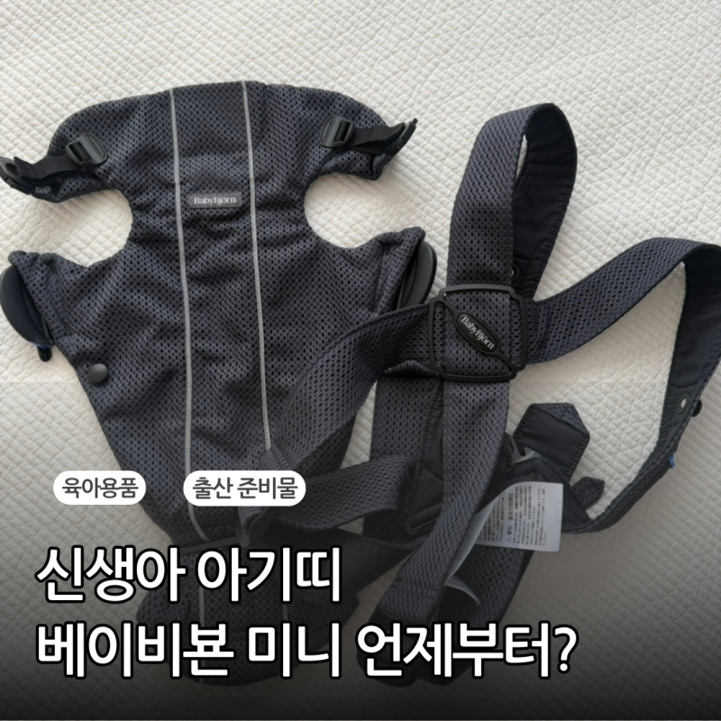 베이비뵨 미니 신생아 아기띠 사용 시기 및 장단점 선물받아 쓴 실사용 후기