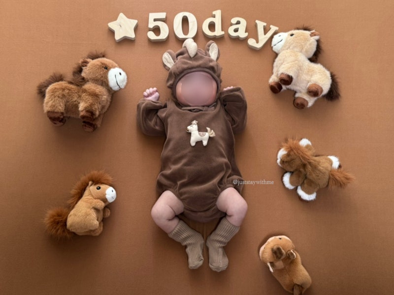 아기 50일 셀프촬영 | 아기옷 추천, 촬영소품 대여, 집에서 50일 사진찍기