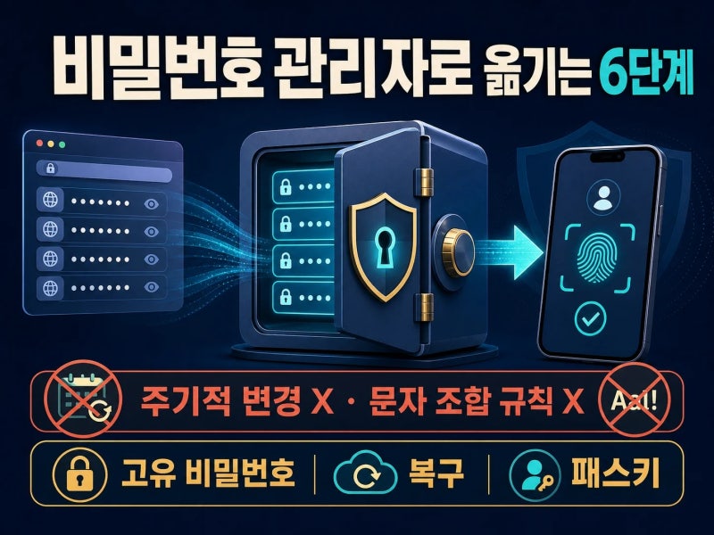 "브라우저에 다 저장돼 있는데요" 비밀번호 관리자로 옮기는 순서 (+ 마스터 비밀번호, 내보....