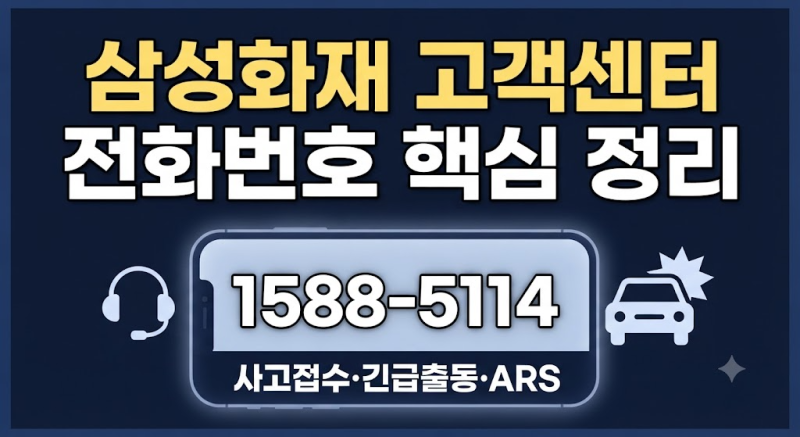 삼성화재 고객센터 전화번호 총정리｜상담원 연결·사고접수·긴급출동·보험금청구