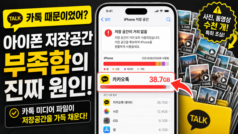 아이폰 카카오톡 용량 줄이기 총정리｜카톡 사진·데이터 정리부터 톡서랍까