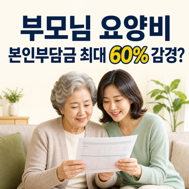 부모님 요양비가 부담된다면? 2026 장기요양보험 본인부담금 감경 대상 조회방법