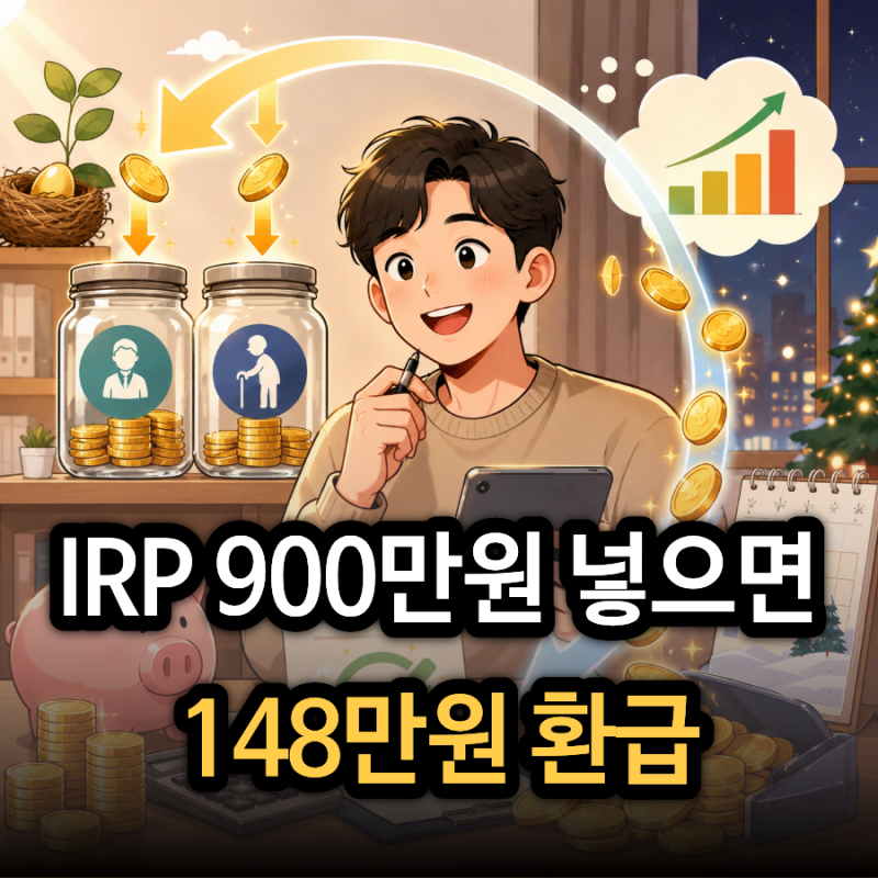 퇴직연금 IRP 세액공제 한도와 연말정산 환급액, 소득별 계산