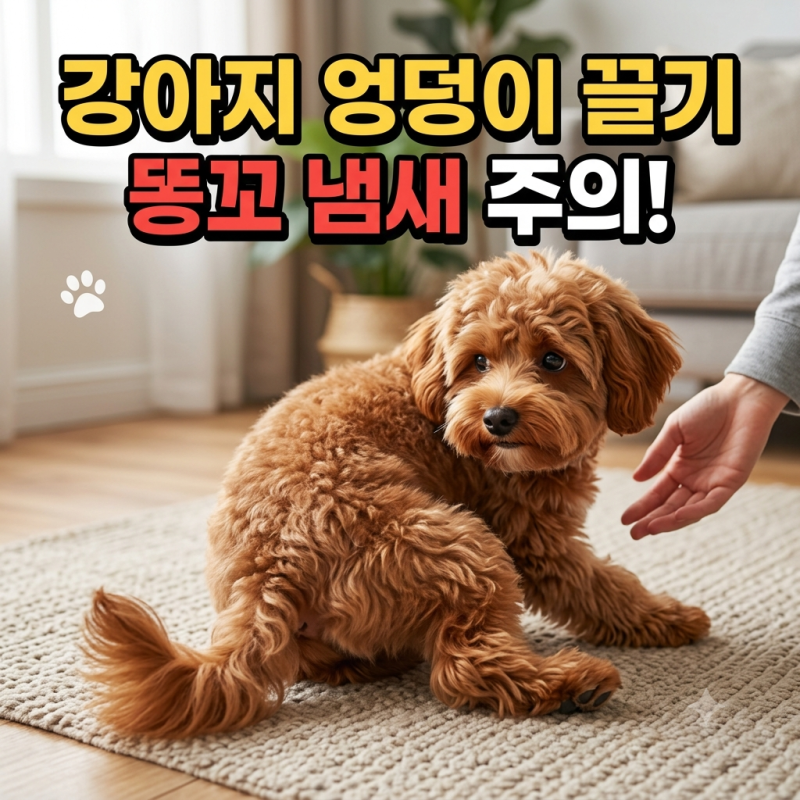 강아지 항문낭 냄새 엉덩이 끌기 항문 핥기 짜는 주기와 관리