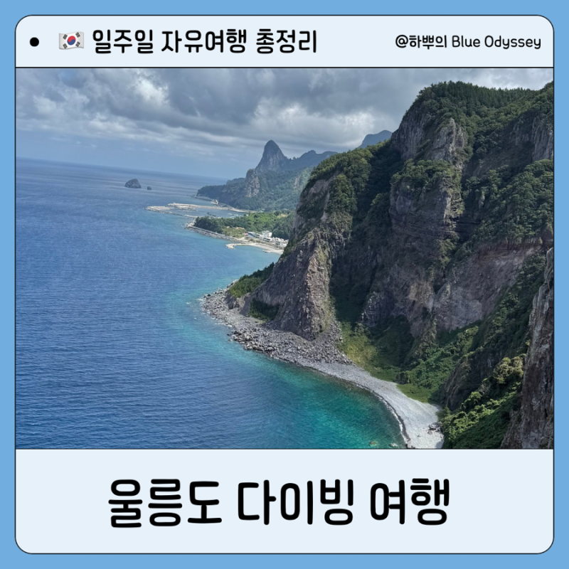 [여자 혼자 울릉도 여행] 일주일 자유여행 총정리｜코스·숙소·프리다이빙·맛집 완벽 가이....