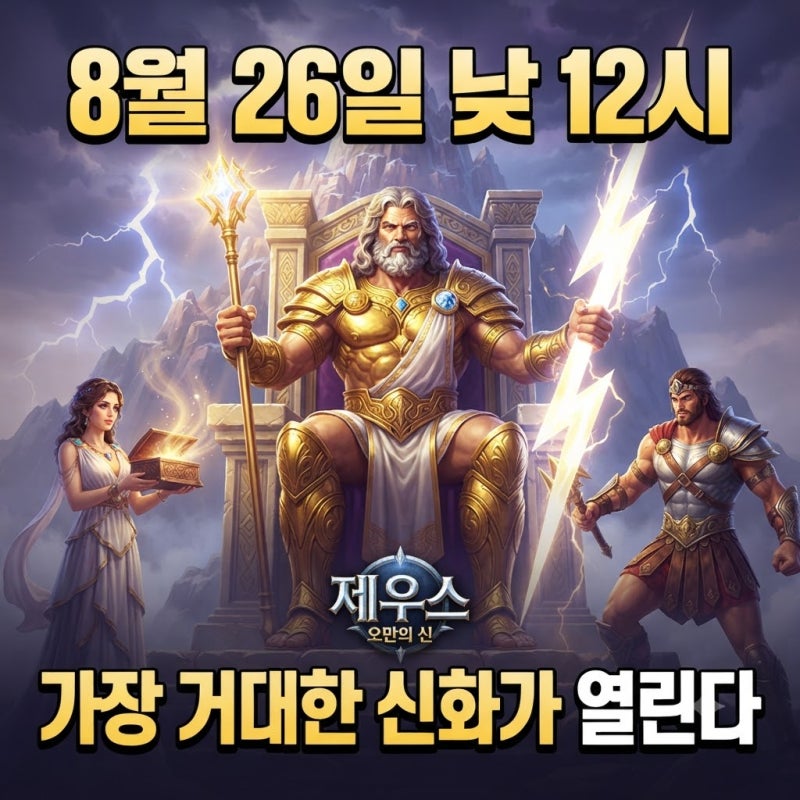 제우스: 오만의 신, 8월 26일 정식 출시…신작 MMORPG 총정리
