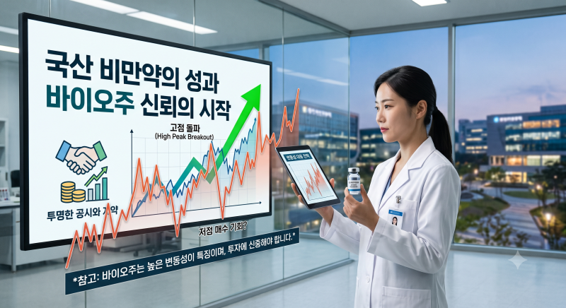 바이오주 이제 믿을 수 있나??국산 비만약의 성과! 한미약품 3.2조 대박과 바이오주 주가전망....