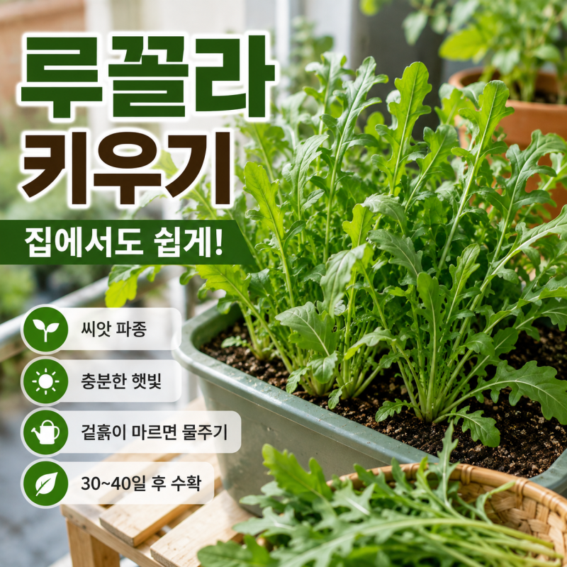 루꼴라 키우기, 초보도 집에서 쉽게 시작하는 방법
