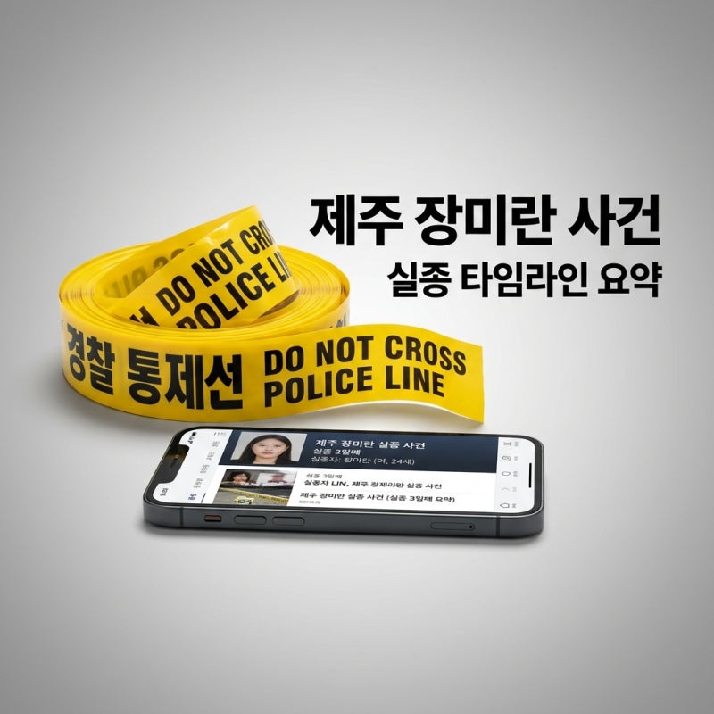 제주 장미란 실종 타임라인 총정리: 경찰 허위종결부터 시신 발견까지