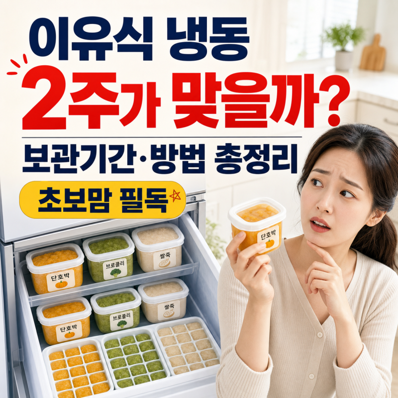 이유식 냉동 보관 기간 방법 총정리, 2주가 맞을까요?