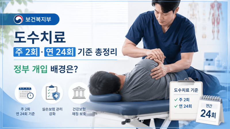 [보건복지부] “도수치료 주 2회·연 24회 기준 총정리, 정부 개입 배경은?