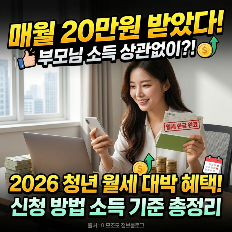 2026 청년 월세 지원 신청 방법 및 지자체 주거 바우처 소득 기준 안내