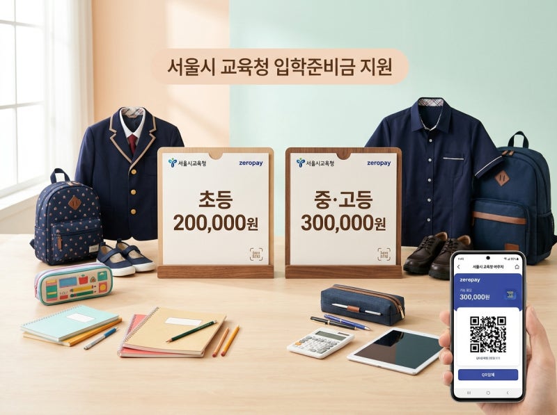 "입학 전 안 챙기면 100% 손해"…초등학교 입학준비금 대상 및 지원금액