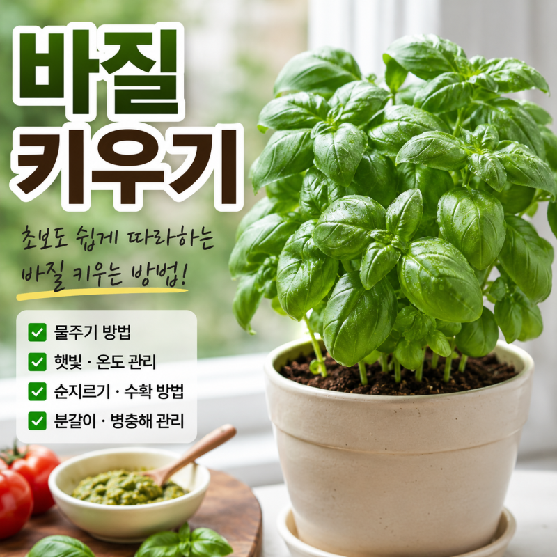 바질 키우기, 초보도 실패 줄이는 물주기부터 수확까지