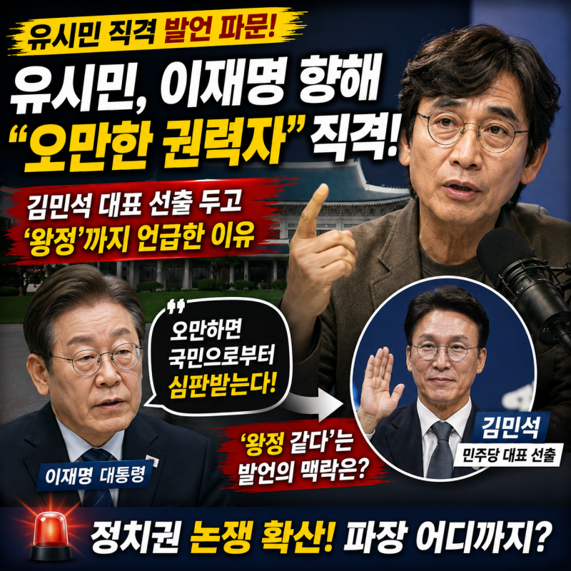 유시민 이재명 향해 “오만한 권력자” 직격｜김민석 대표 선출 두고 ‘왕정’까지 언급한 ....