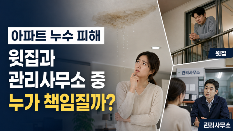 누수 피해가 발생하면 윗집과 관리사무소 중 누가 책임질까?