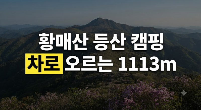 [국내 여행] 경남 합천·산청 힐링 명소! 황매산 등산 코스부터 주차장, 오토캠핑장 총정리 (....