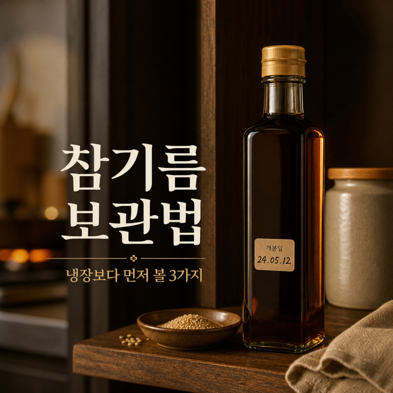 참기름 보관법, 냉장고에 넣기 전에 병 색과 개봉 날짜부터 보세요