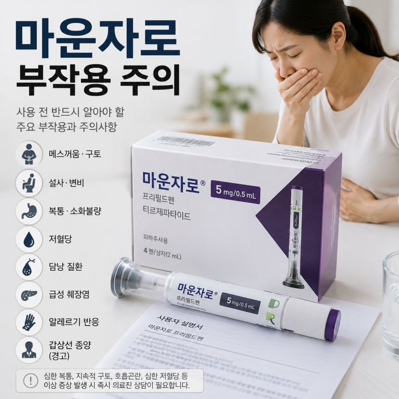 마운자로 부작용, 주사 전 알아두어야 할 증상과 주의사항