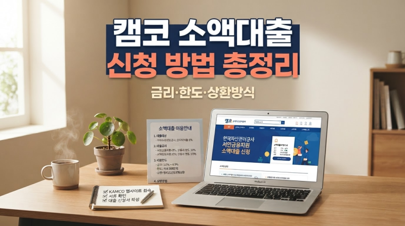 캠코 소액대출 신청 방법 총정리: 금리·한도·조건 및 신청 사이트 안내