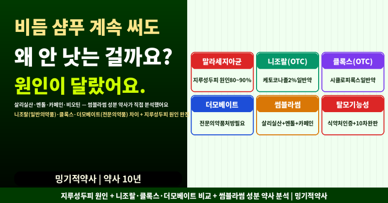 비듬 샴푸 계속 써도 왜 안 낫는 걸까요?...지루성두피 원인이 달랐어요
