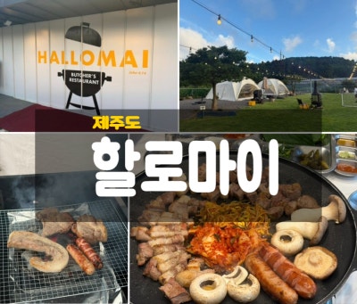 제주바베큐 아이들과 즐긴 제주글램핑 분위기 서귀포고기집 할로마이