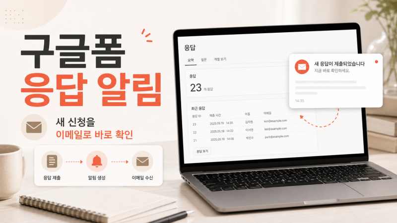 구글폼 응답 알림 받는 방법｜새 신청이 들어오면 이메일로 확인하기