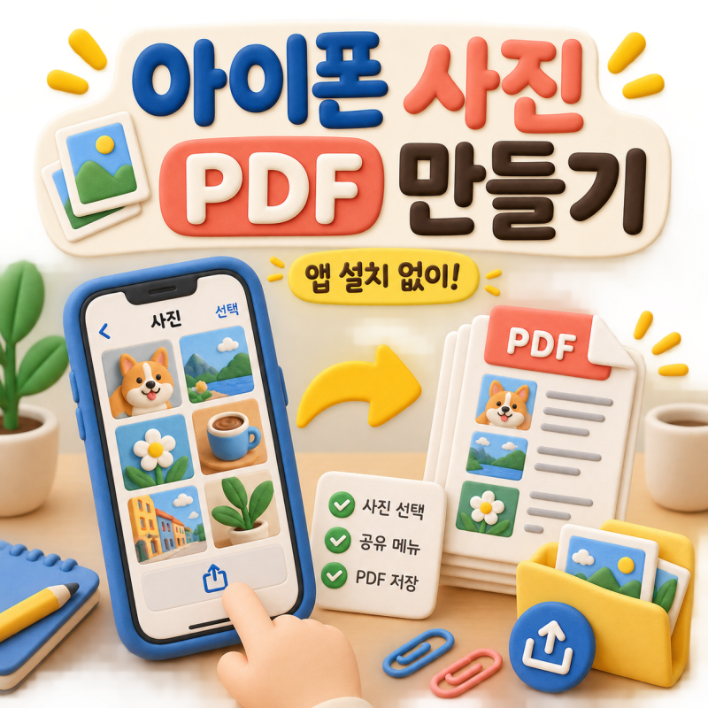 아이폰 사진을 PDF로 만드는 방법｜앱 설치 없이 문서로 저장하기