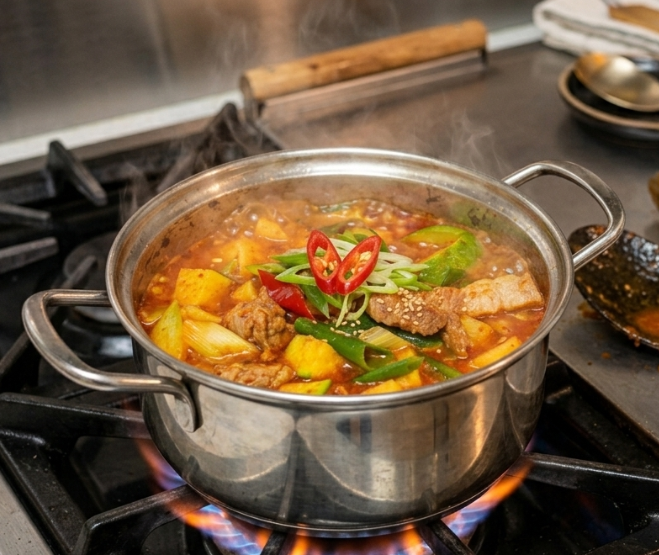얼큰한 돼지고기 고추장 찌개 둥근호박 넣고 맛있게 끓이는 방법/ 둥근호박 키우기