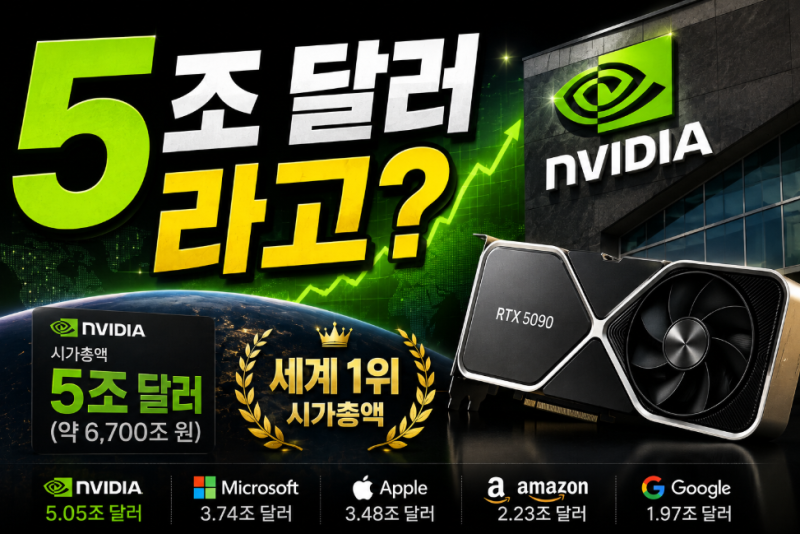 엔비디아 시총 5조 달러…도대체 얼마나 큰 회사가 된 걸까?