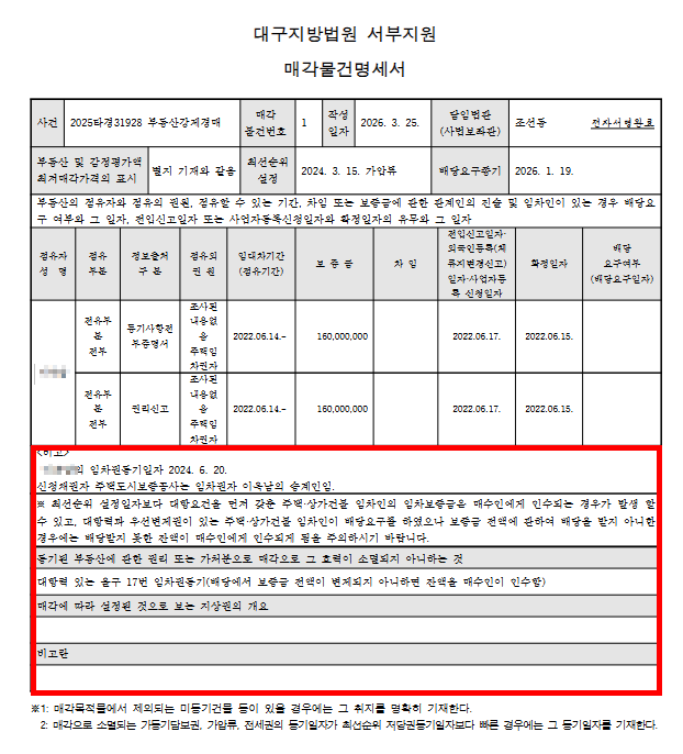 대구 달서구 성서6주공아파트 경매 2025타경31928 권리분석 3번 유찰됐는데 다시 1억 3,000만원? 사진 9